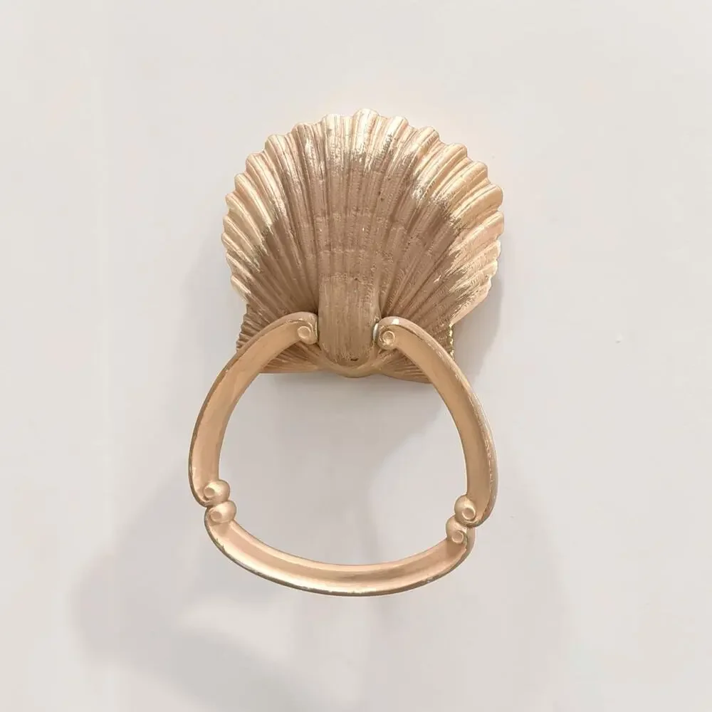 Vintage Homco Shell Towel Ring Wall Holder 1978 Peach Pink Bathroom Coastal